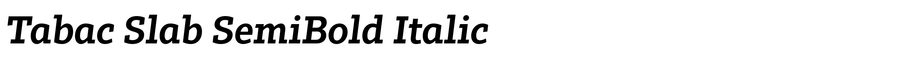 Tabac Slab SemiBold Italic